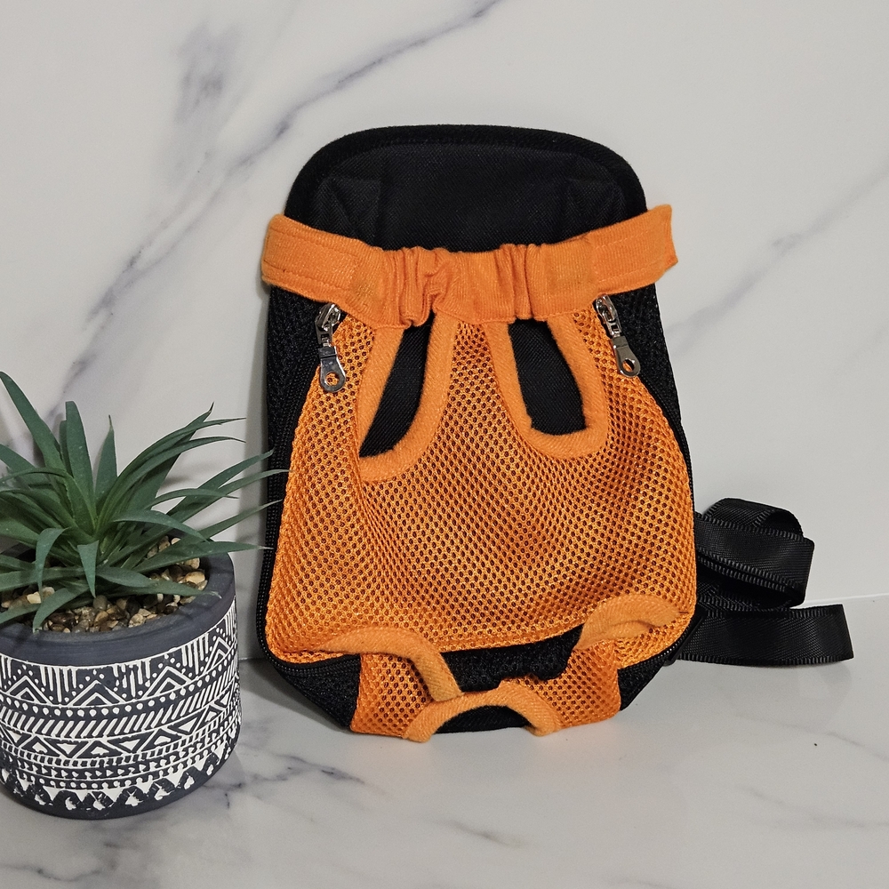 Orange and Black Small Pet Carrier Backpack